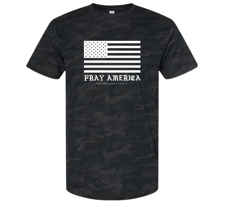 Pray America | Storm Camo Active Tee